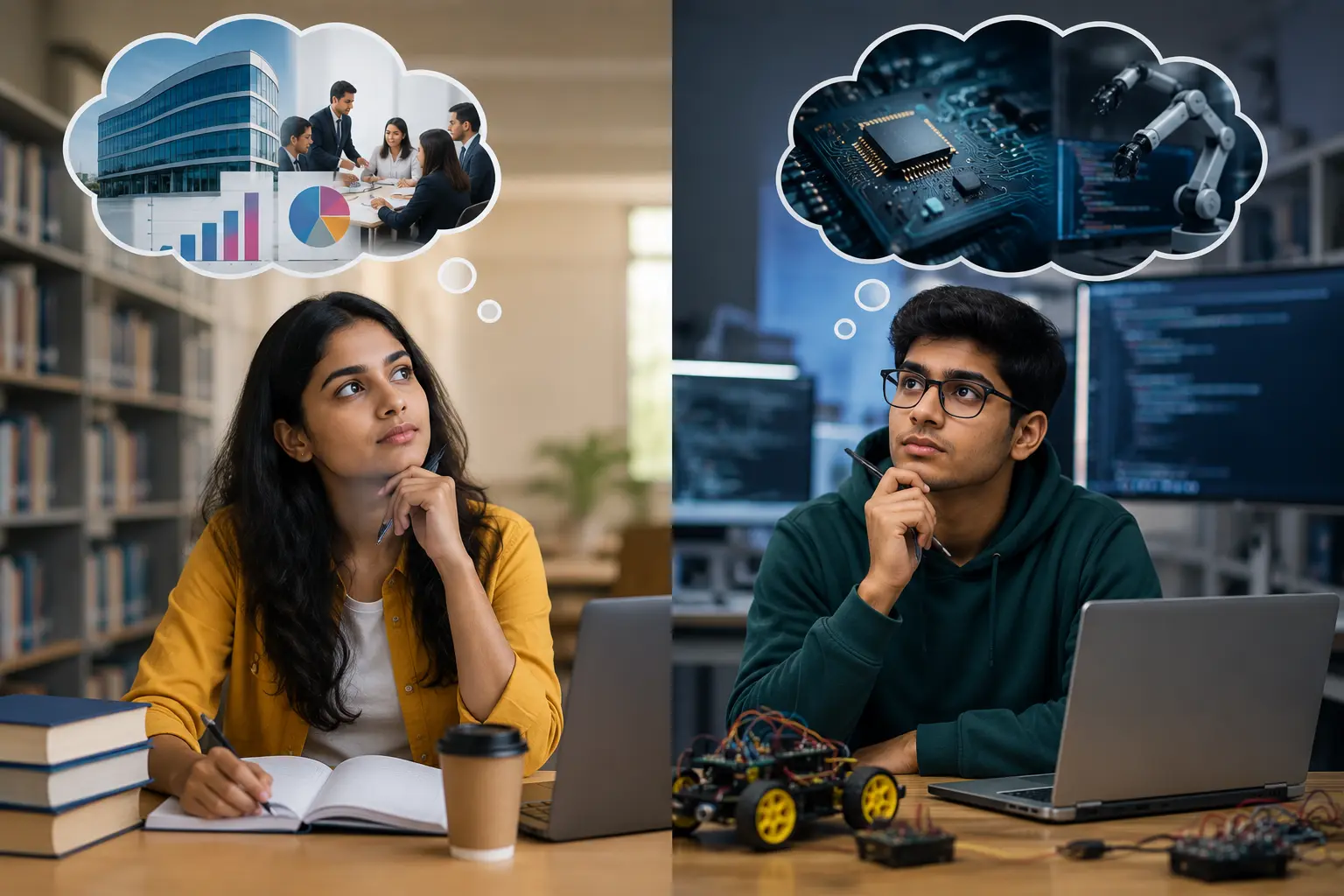 BBA vs B.Tech comparison for students choosing a career in business and technology